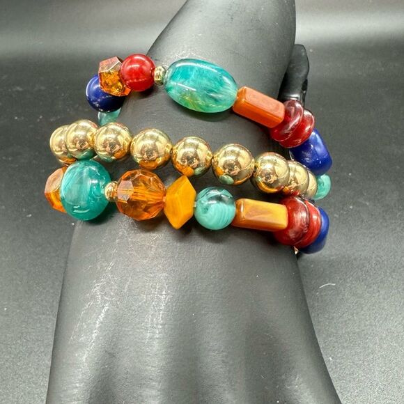 MIXIT Set of 3 Stretch Beaded Bracelet - Picture 3 of 5